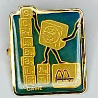 1992 McDonald's "Scrabble At McDonalds" 1"x .75" Lapel Pinback Button T2-4