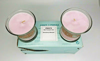 PartyLite Pair Mini Trumpet Jar Candles Strawberry Rhubarb New P4A/P95272