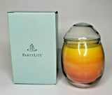 PartyLite Egg Glass Jar Candle Easter Egg Shape Mango Tangerine  P4E/G30154