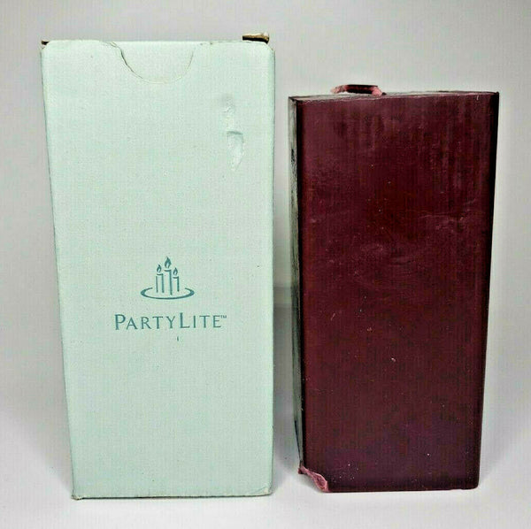 PartyLite 3 x 6 Square Pillar Candle New Box Raspberry P4E/K0628