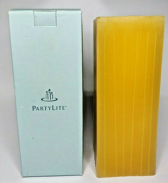 PartyLite 3 x 8 Square Pillar Candle New Box Yuzu & Lime   P4G/K18185