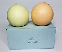 PartyLite Pair 3” Ball Candles New Box Pineapple Pomegranite Mojito   P4F/Q36036