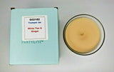 PartyLite Best Burn Trumpet Jar Candle 6.7oz NIB White Tea & Ginger P5A/02182