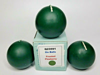 PartyLite 3 Round 2" Ball Candles New in Box  Frosted Pineberry P4H/Q23591