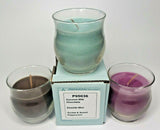 PartyLite 3 Mini Barrel Jar Candles NIB Coconut, Seaside, Peppercorn P6A/P95036