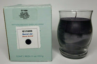 PartyLite Barrel Glass Jar Candle 11oz Black Orchid P5C /G11699