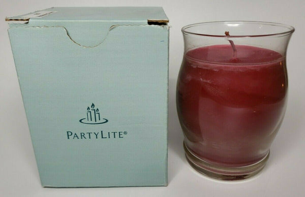 PartyLite Barrel Glass Jar Candle 11oz Holiday Charm P5E/G11207