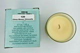 PartyLite Mini Barrel Glass Jar Candle 3.7oz Citrus Bloom Citronella  P6D/G33120