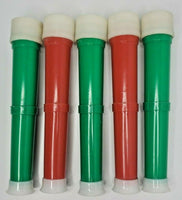 Lot of 5 Vintage Toy Kaleidoscope Green and Red 8 Inches Tall New Old Stock (I1)