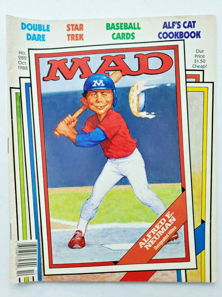 1988 MAD Magazine Oct No. 282 "Star Trek / Baseball Cards M 258