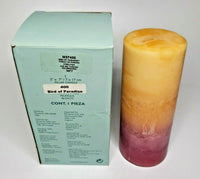 PartyLite Mottled Layered 3 x 7 Pillar Candle NIB Bird of Paradise P6C/M37400