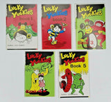 Vintage Lucky Yuckies 1987 Complete Set of 5 Vending Machine Mini Books New (s45