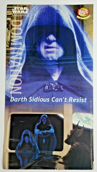 1999 Lays Star Wars Episode I Poster Darth Sidious Poster