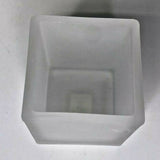 PartyLite Single Frosted Glass Square Votive Holder 19D/P7281G