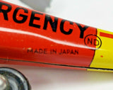 1960's Tin Litho Rescue Emergency Helicopter Toy Made Japan Plastic Blades PB32