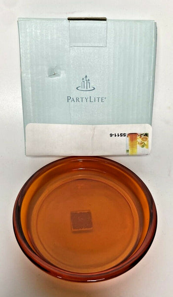 PartyLite Pop Fusion Orange Zest Pillar Holder Retired NIB P12B/P90911