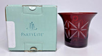 PartyLite Garnet Tealight Candle Holder Rare Retired NIB PLB1/P90514