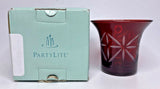 PartyLite Garnet Tealight Candle Holder Rare Retired NIB PLB1/P90514