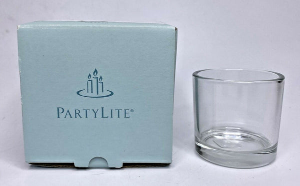PartyLite Clear Straight Votive Holder Cup NIB PLB3/P7254G