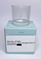 PartyLite Clear Straight Votive Holder Cup NIB PLB3/P7254G