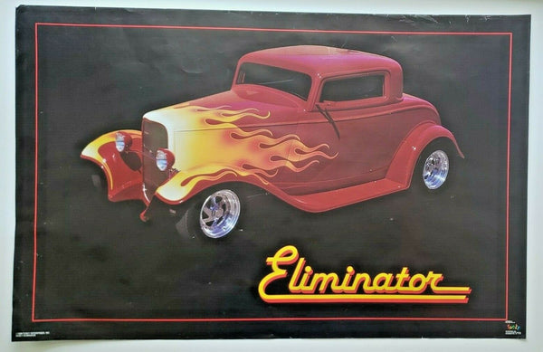 Vintage 1988 ZZ Top Eliminator Poster 34" X 22" NOS 218