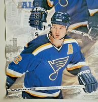 Vintage 2000 Chris Pronger Al Macinnis St. Louis Blues Poster  34" X 22" 217