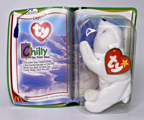 2000 Ty McDonalds Beanie Baby Legends "Chilly" Retired Polar Bear BB20