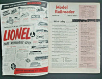 Model Railroader Magazine September 1955 Beginner Sheets U88