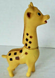 Vintage Rubber Giraffe Toy 4.25" by 2", neck turns Made in Japan U91