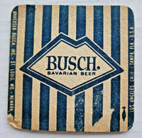 Vintage Busch Beer Coasters Bavarian Beer L.A. CA  / Tampa FL3.3/8" SQ PB175