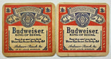 Vintage Budweiser Beer Coasters For All You Do This Bud's For You Lot 2  PB175