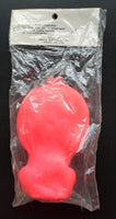 Vintage 1967 Baby Joy Toy Rubber Face Squeaking Baby Red Dog New Sealed U93