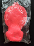 Vintage 1967 Baby Joy Toy Rubber Face Squeaking Baby Red Dog New Sealed U93