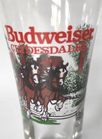 1991 Budweiser Clydesdales Pilsner Beer Glass Barware Man Cave 12oz U94