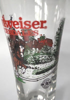 1991 Budweiser Clydesdales Pilsner Beer Glass Barware Man Cave 12oz U94