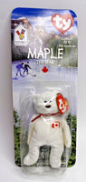 1999 Ty McDonalds Beanie Baby Legends "Maple" Retired Canadian Bear BB18