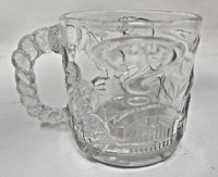 1995 Mcdonald's Two Faces Batman Forever DC Comics Clear Glass Cup Mug W4