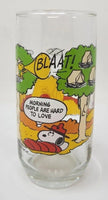 1980"s Camp Snoopy Collectors Drink Glass Morning People McDonald's  W3