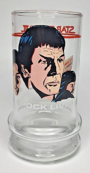 1984 Star Trek 3 “The Search For Spock” Taco Bell Promo Spock Lives Glass  W3