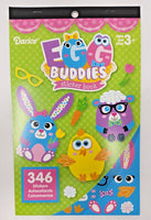 Darice 2017 Egg Buddies Easter Egg Sticker Book 346 Stickers New Package