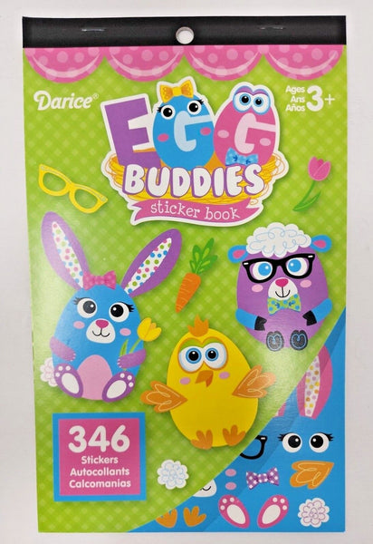 Darice 2017 Egg Buddies Easter Egg Sticker Book 346 Stickers New Package