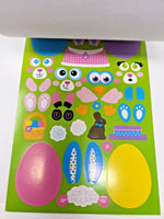 Darice 2017 Egg Buddies Easter Egg Sticker Book 346 Stickers New Package