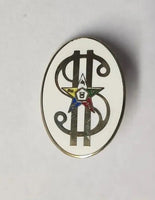 Masonic Order of the Eastern Star Dollar Sign lapel pin back PB36