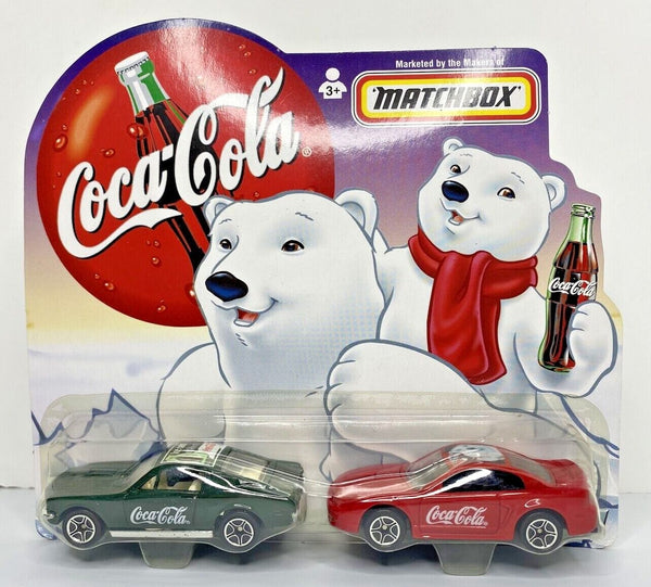 1999 Matchbox Coca-Cola  Dad’s And Son’s Ford Mustang Set Collectibles SKU U11