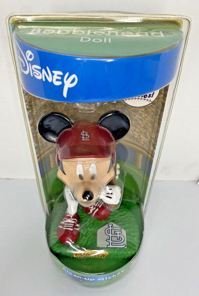 Mickey Mouse “Clean-Up” ST. LOUIS CARDINALS Disney MLB Nodder Bobblehead  NIB!