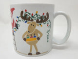 Vintage Avon Christmas Lights Mug Santa Tree Toys Reindeer  New in box U35