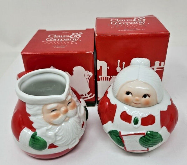 Vintage Avon Claus & Company Porcelain Collection Sugar & Creamer Set in Box U95
