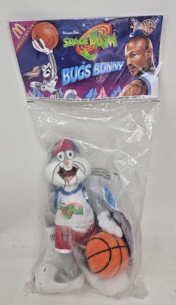 Vtg 1996 McDonalds SPACE JAM Bugs Bunny Plush Toy WB Looney Tunes Sealed U159