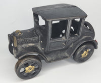 Vintage Cast Iron Model T Toy Coupe 5” Black/Gold, Unbranded U104