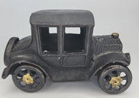 Vintage Cast Iron Model T Toy Coupe 5” Black/Gold, Unbranded U104